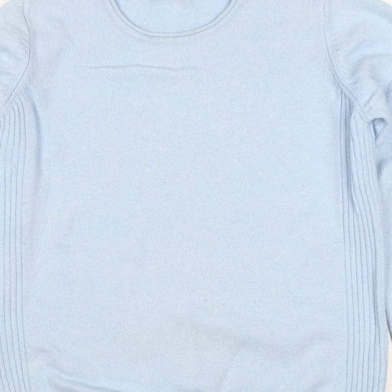 Isle Essentials Women’s Blue Size 14 Round Neck Knit Jumper