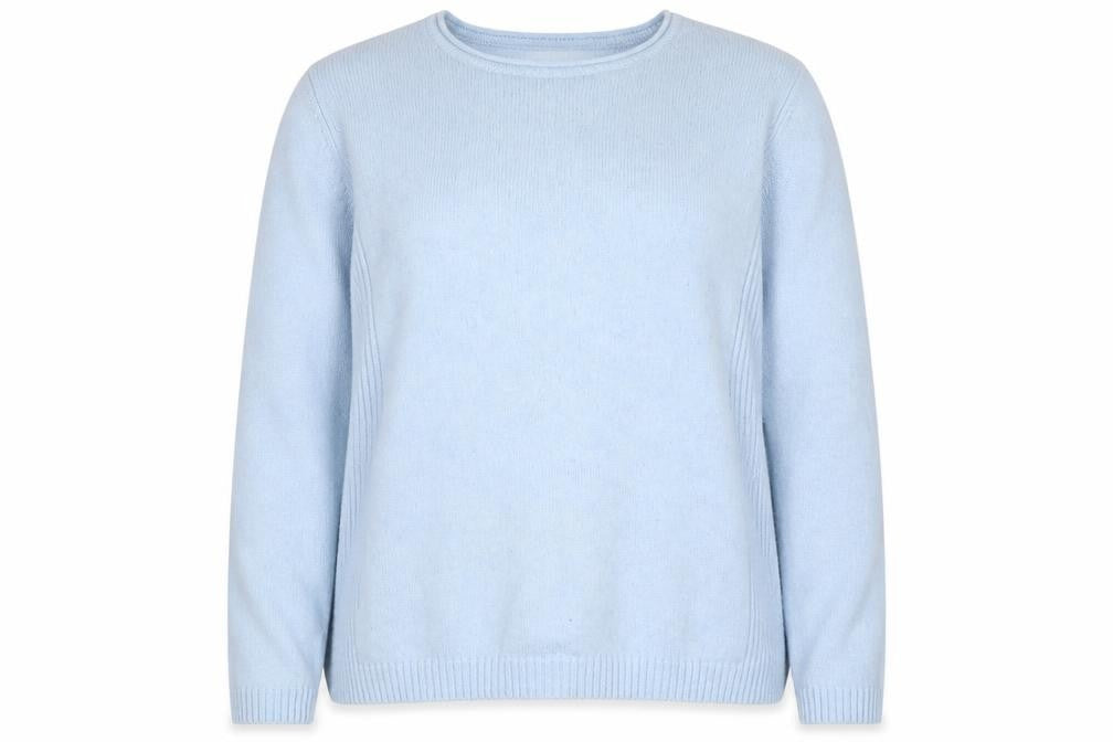 Isle Essentials Women’s Blue Size 14 Round Neck Knit Jumper