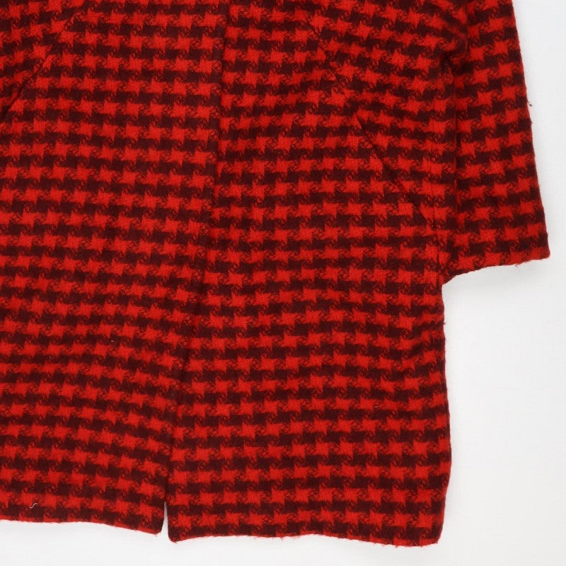 Loulu et Tu Women’s Red Black Wool Check Jacket UK 12 Short