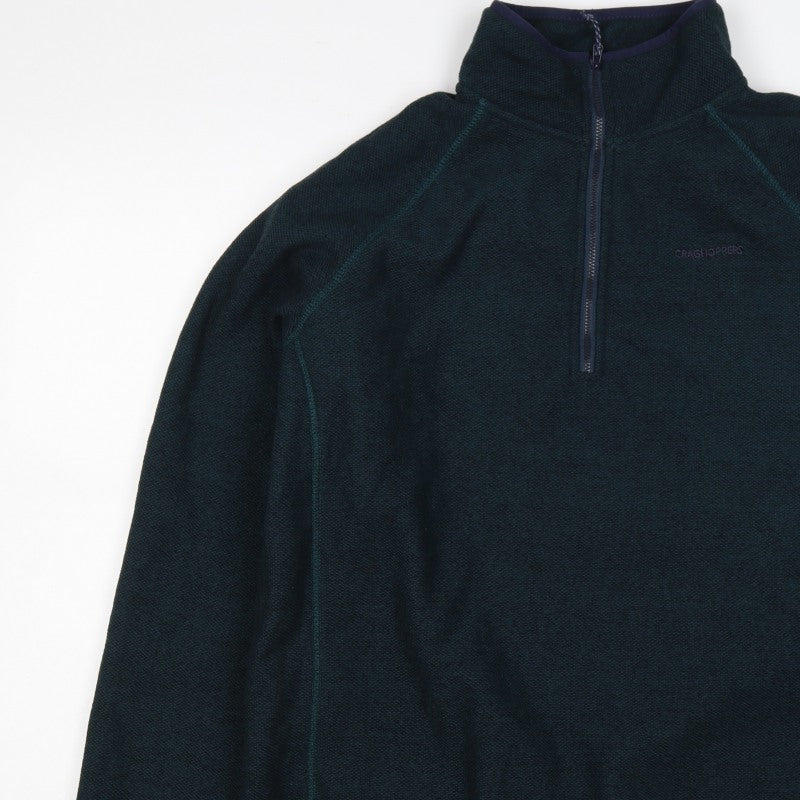 Craghoppers Men’s Green XL 1/4 Zip Fleece Outdoor Sweatshirt