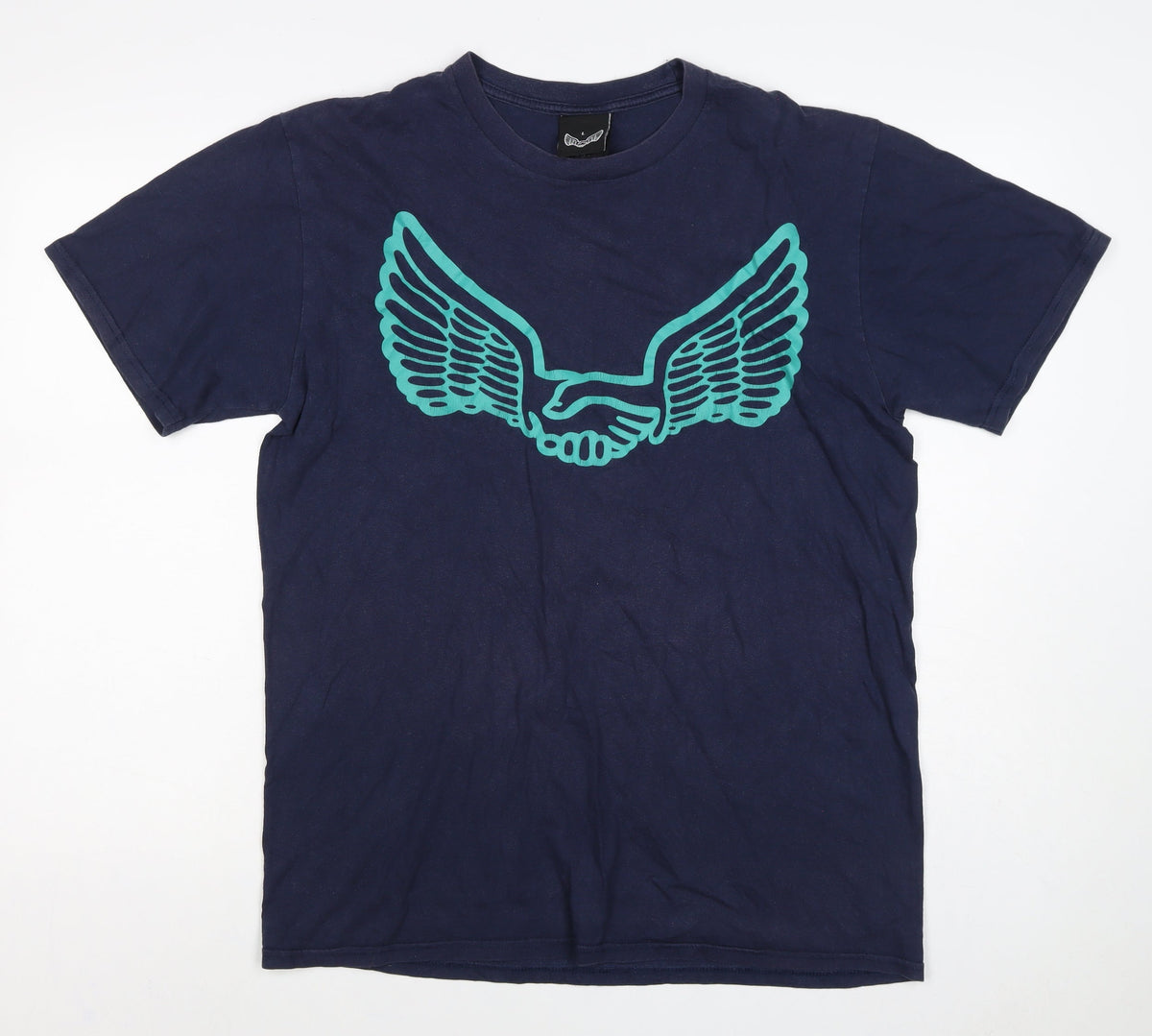 Unabomber Men’s Blue Large Wing Graphic Crew Neck T-Shirt