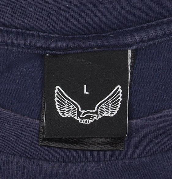 Unabomber Men’s Blue Large Wing Graphic Crew Neck T-Shirt