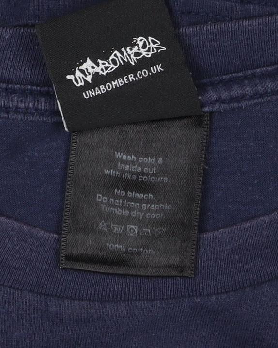 Unabomber Men’s Blue Large Wing Graphic Crew Neck T-Shirt