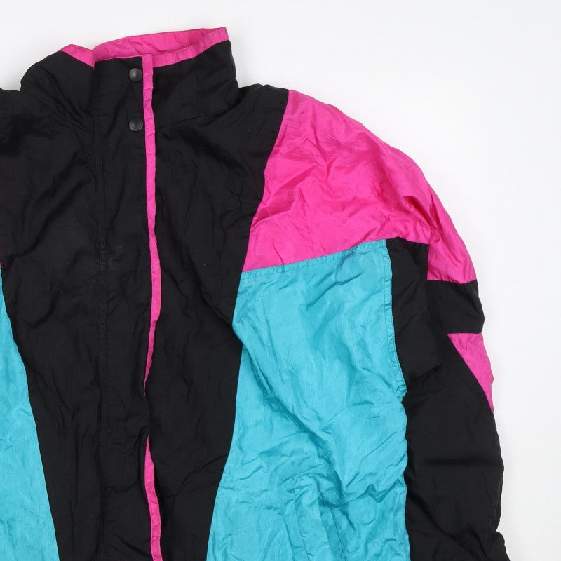Lavon Women’s XL Multicoloured 80s Ski Jacket Colourblock Nylon
