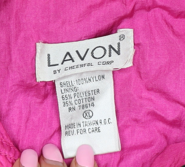 Lavon Women’s XL Multicoloured 80s Ski Jacket Colourblock Nylon
