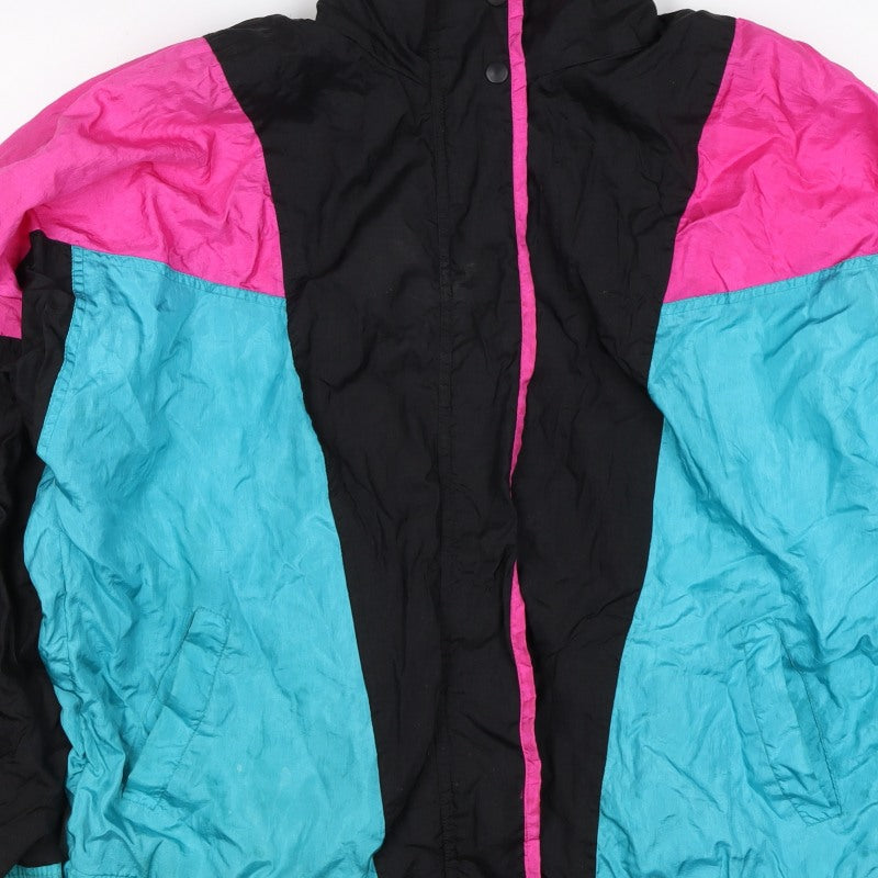 Lavon Women’s XL Multicoloured 80s Ski Jacket Colourblock Nylon