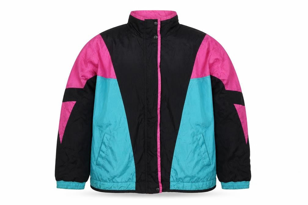 Lavon Women’s XL Multicoloured 80s Ski Jacket Colourblock Nylon