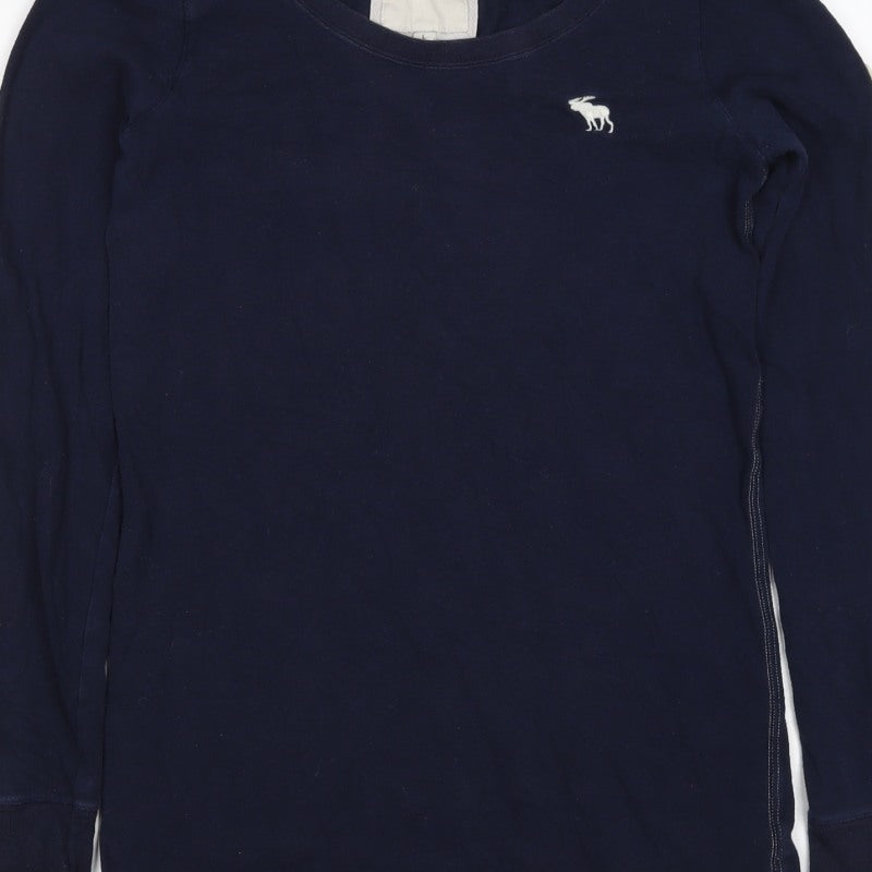 Abercrombie & Fitch Women Blue L Basic Long Sleeve T-Shirt