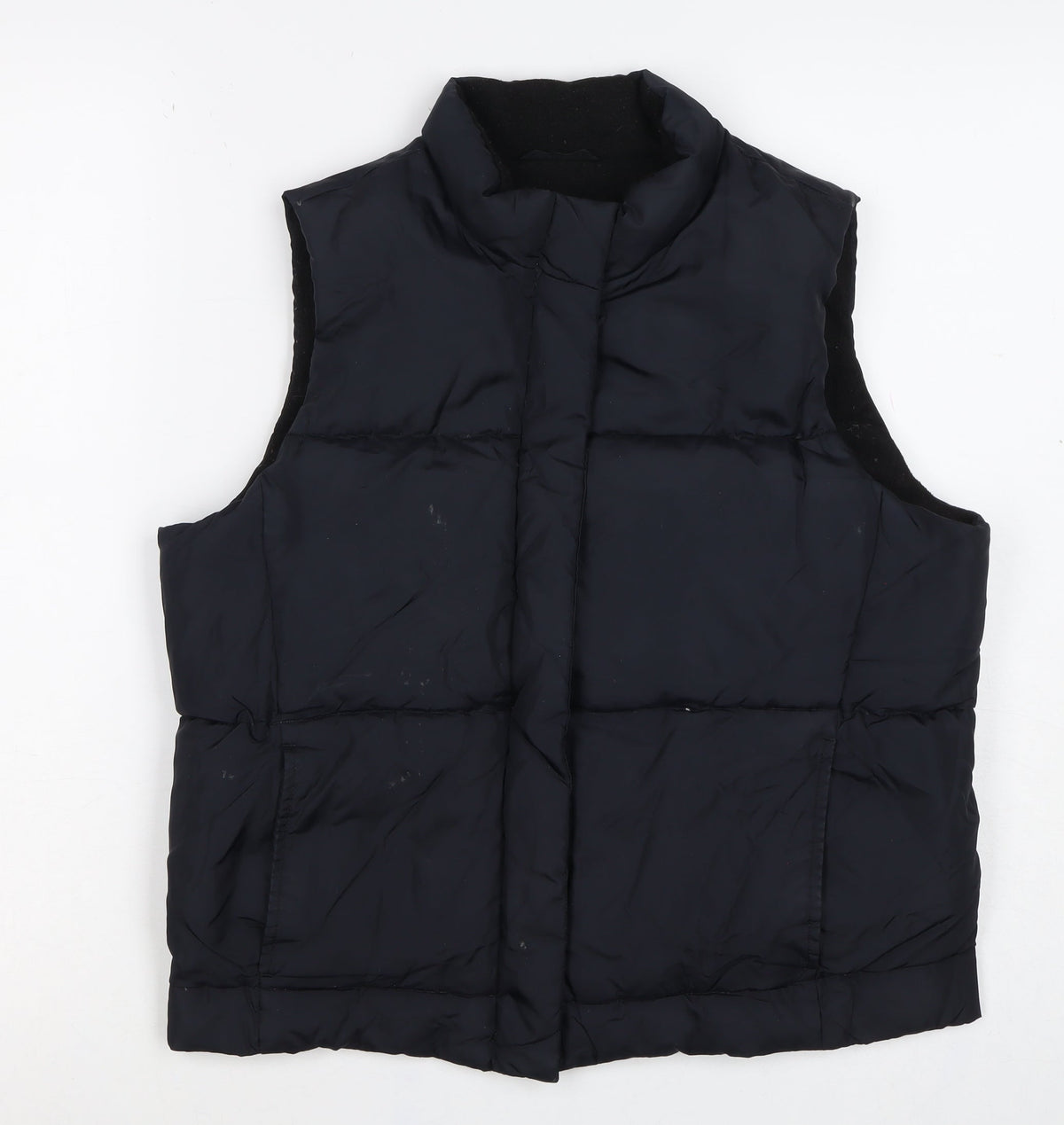 Gap Women Black S Petite Padded Puffer Gilet Bodywarmer Waistcoat