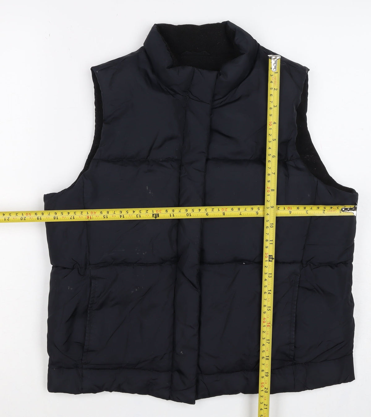 Gap Women Black S Petite Padded Puffer Gilet Bodywarmer Waistcoat
