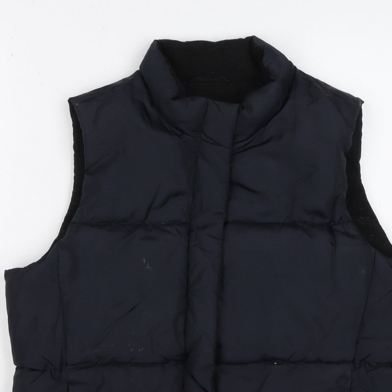 Gap Women Black S Petite Padded Puffer Gilet Bodywarmer Waistcoat