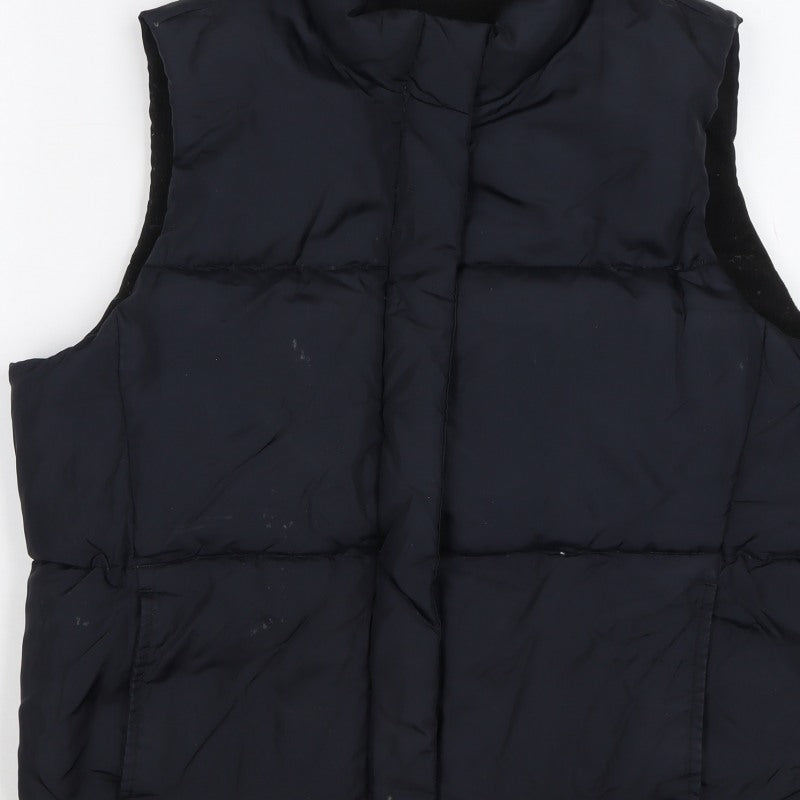 Gap Women Black S Petite Padded Puffer Gilet Bodywarmer Waistcoat