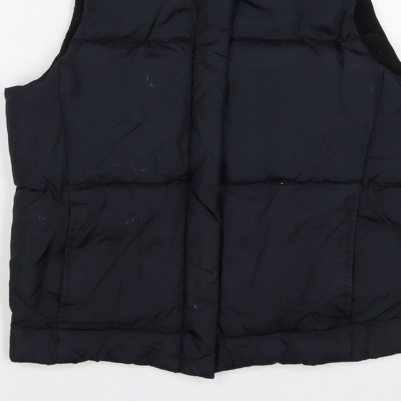 Gap Women Black S Petite Padded Puffer Gilet Bodywarmer Waistcoat