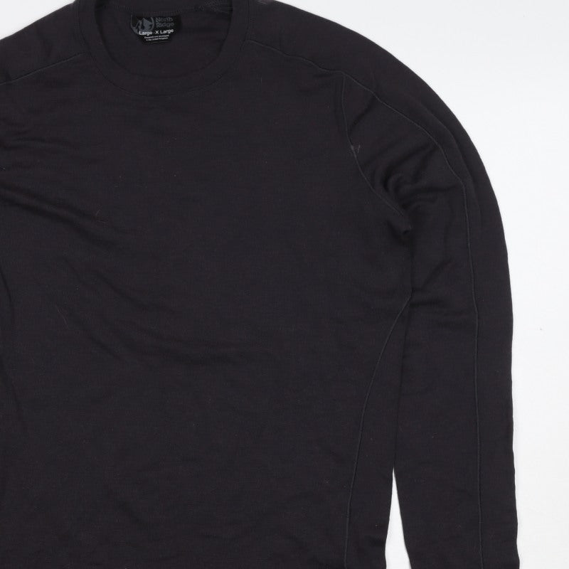 North Ridge Women Black XL Basic Merino Thermal Long Sleeve T-Shirt