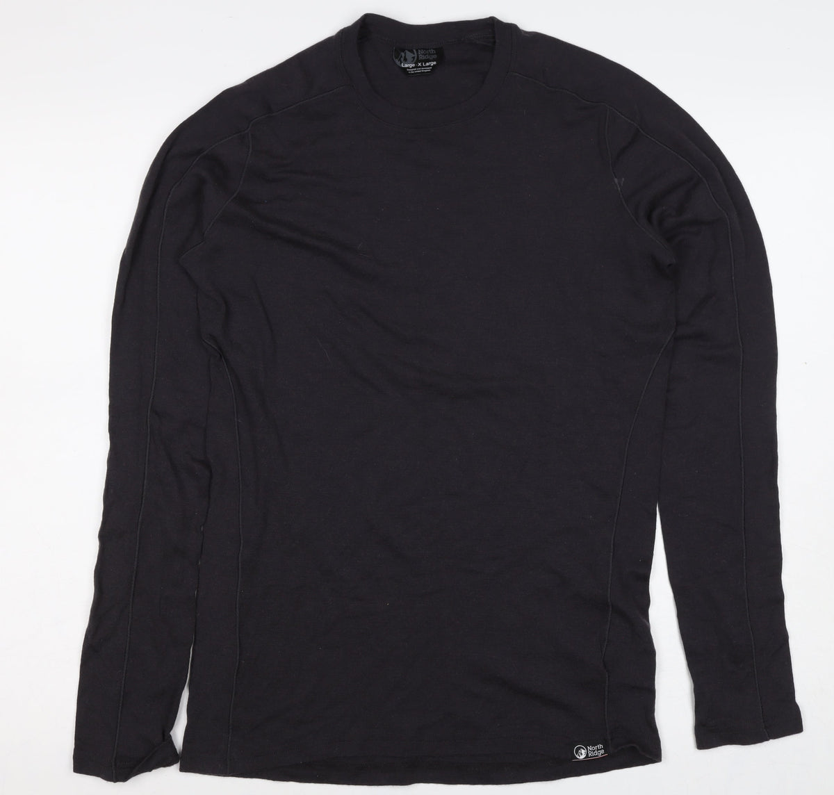 North Ridge Women Black XL Basic Merino Thermal Long Sleeve T-Shirt