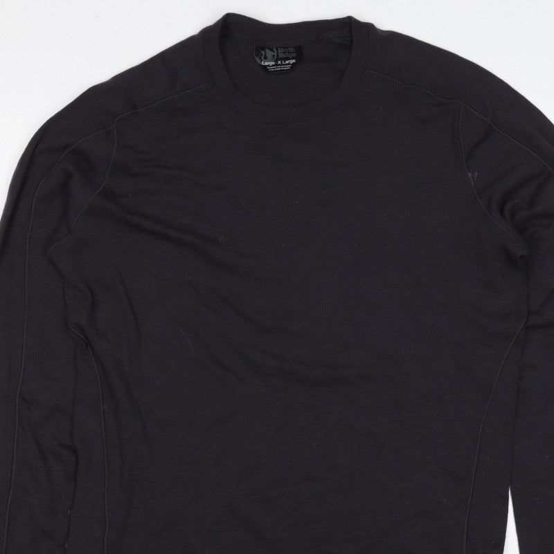 North Ridge Women Black XL Basic Merino Thermal Long Sleeve T-Shirt
