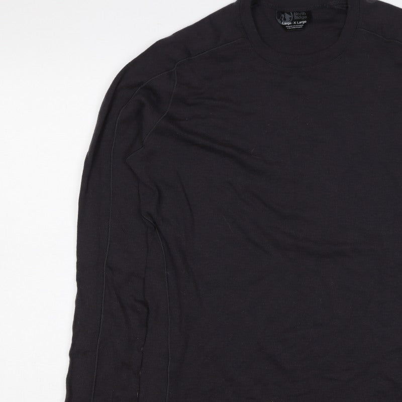 North Ridge Women Black XL Basic Merino Thermal Long Sleeve T-Shirt