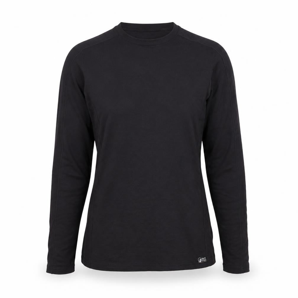 North Ridge Women Black XL Basic Merino Thermal Long Sleeve T-Shirt