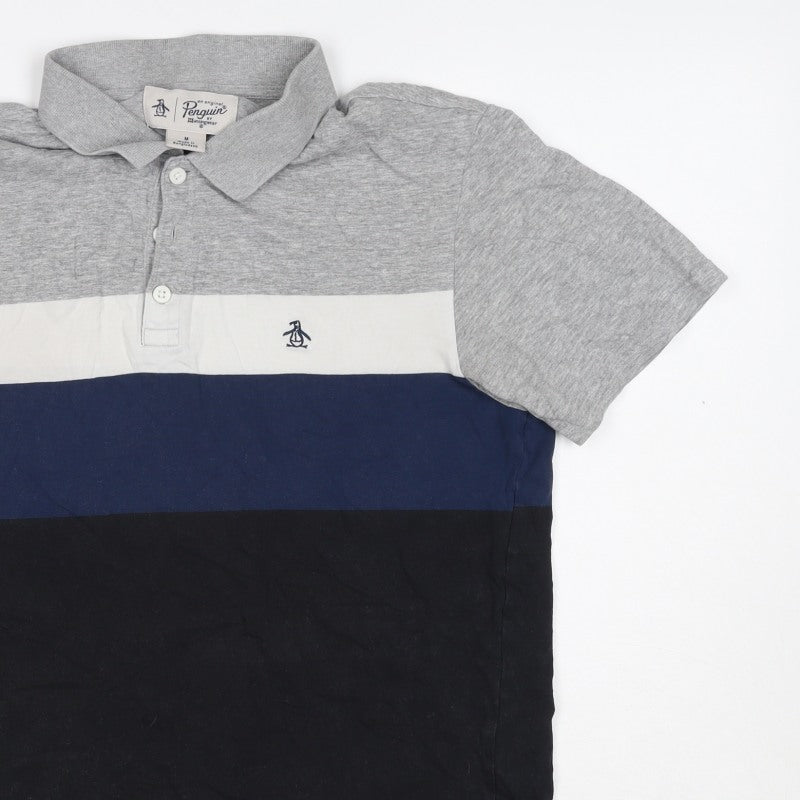 Original Penguin Men’s Multicoloured M Colourblock Cotton Polo Shirt