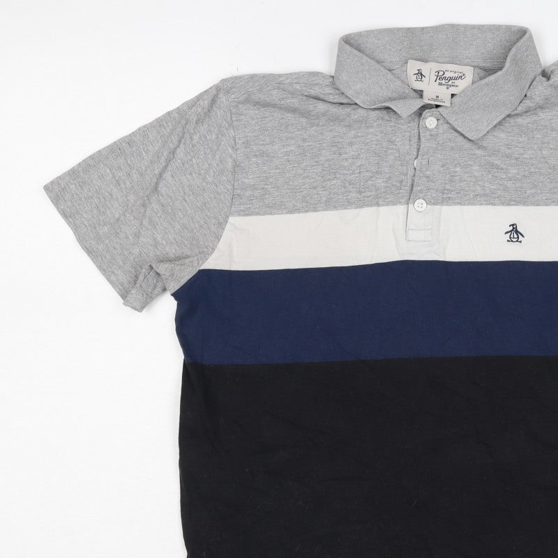 Original Penguin Men’s Multicoloured M Colourblock Cotton Polo Shirt