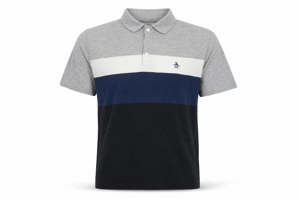 Original Penguin Men’s Multicoloured M Colourblock Cotton Polo Shirt