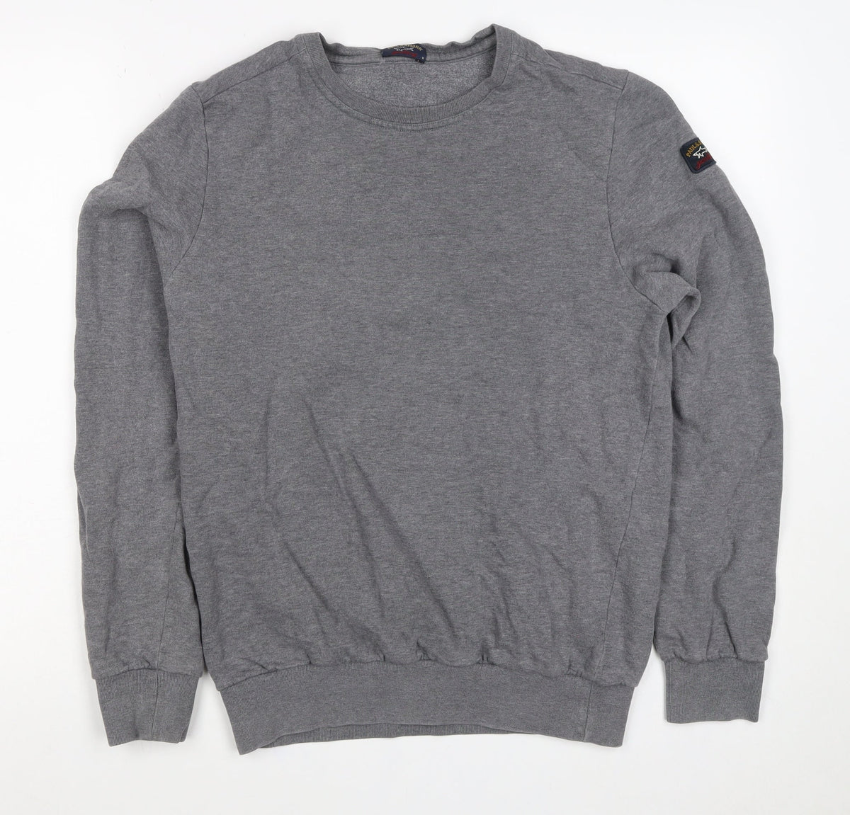 Paul & Shark Mens Grey M Crew Neck Pullover Sweatshirt Logo