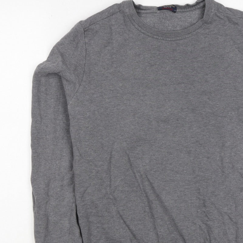 Paul & Shark Mens Grey M Crew Neck Pullover Sweatshirt Logo