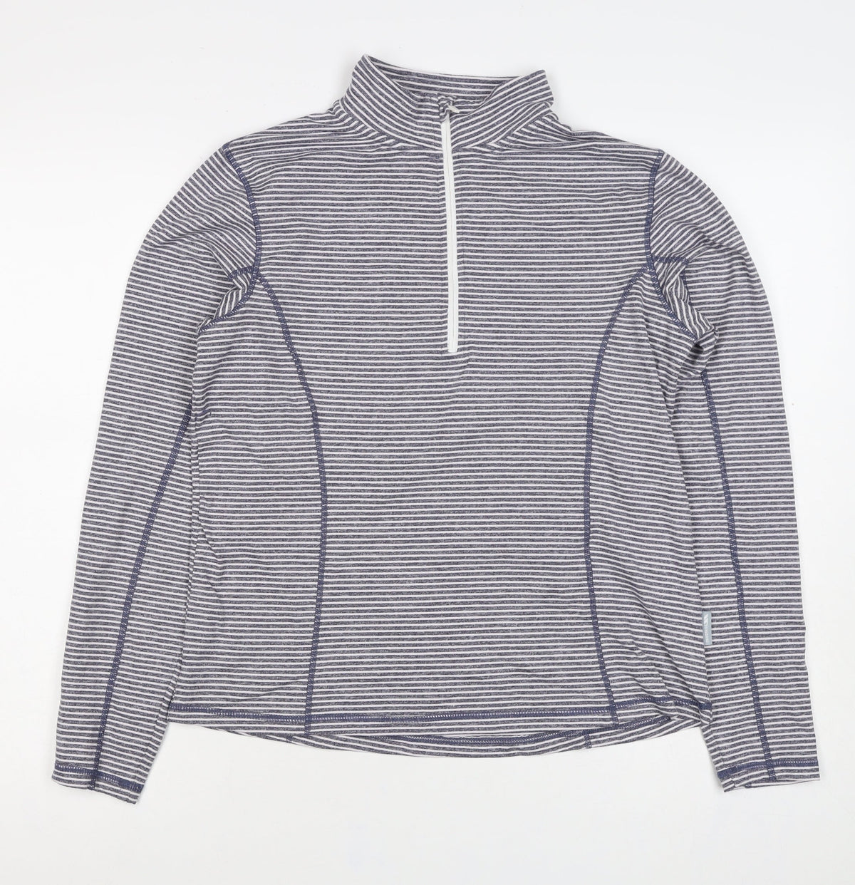 Trespass Women’s Blue Stripe L Half Zip High Neck Sweatshirt