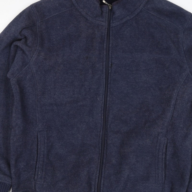 Dunnes Stores Men's Blue 2XL Wool Blend Full Zip Fleece Jacket