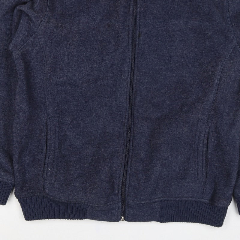 Dunnes Stores Men's Blue 2XL Wool Blend Full Zip Fleece Jacket