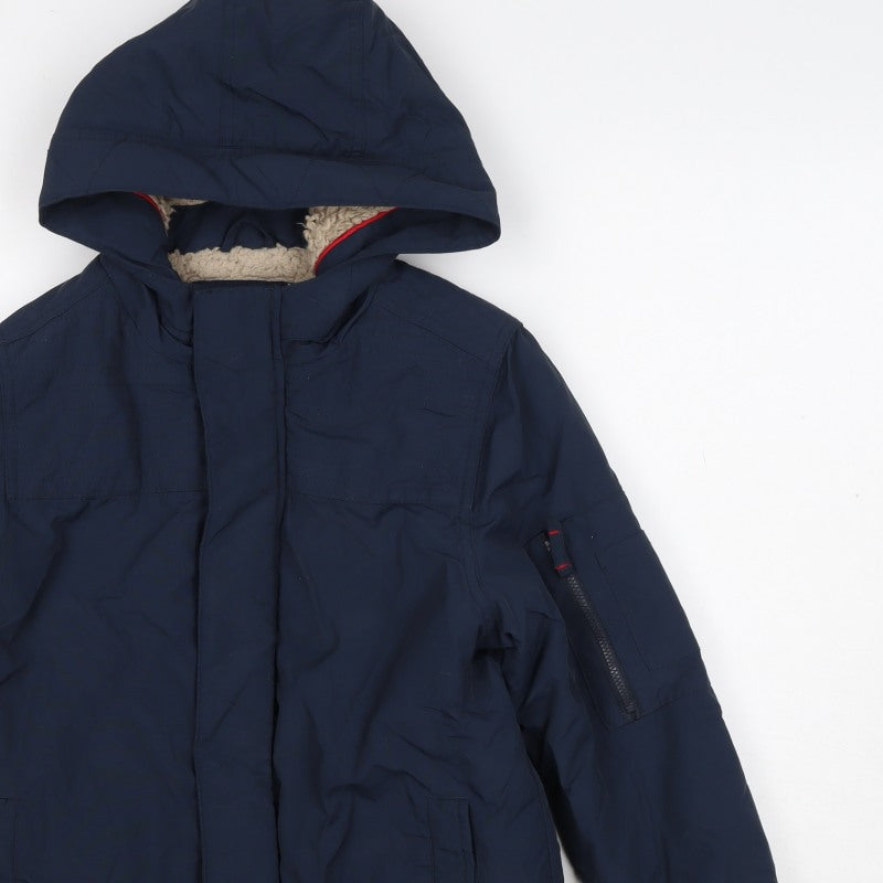 FatFace Boys Navy Hooded Padded Jacket 10-11 Years Full Zip