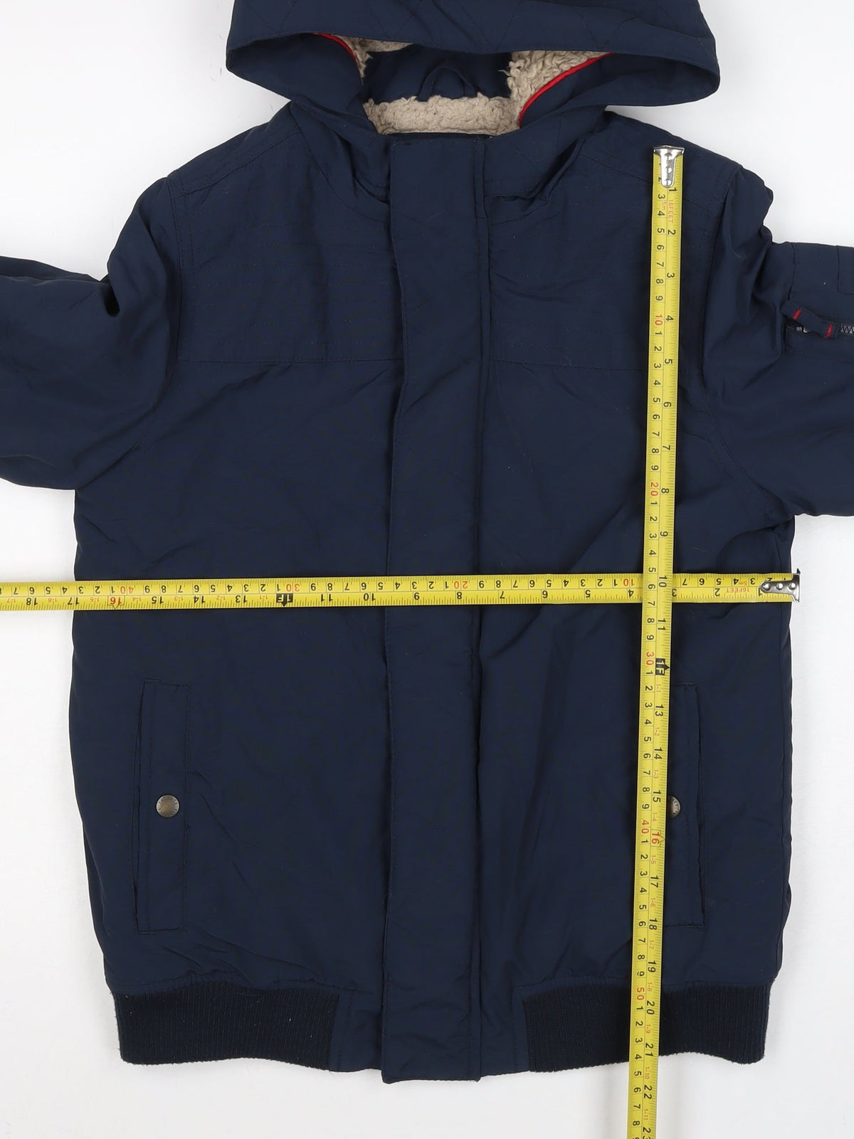 FatFace Boys Navy Hooded Padded Jacket 10-11 Years Full Zip