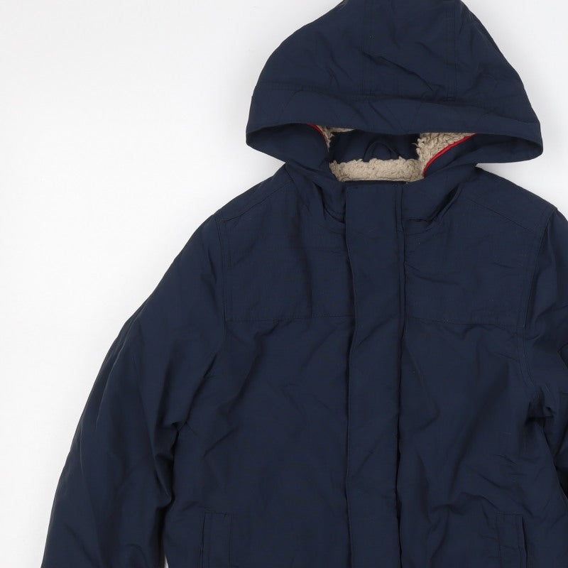 FatFace Boys Navy Hooded Padded Jacket 10-11 Years Full Zip