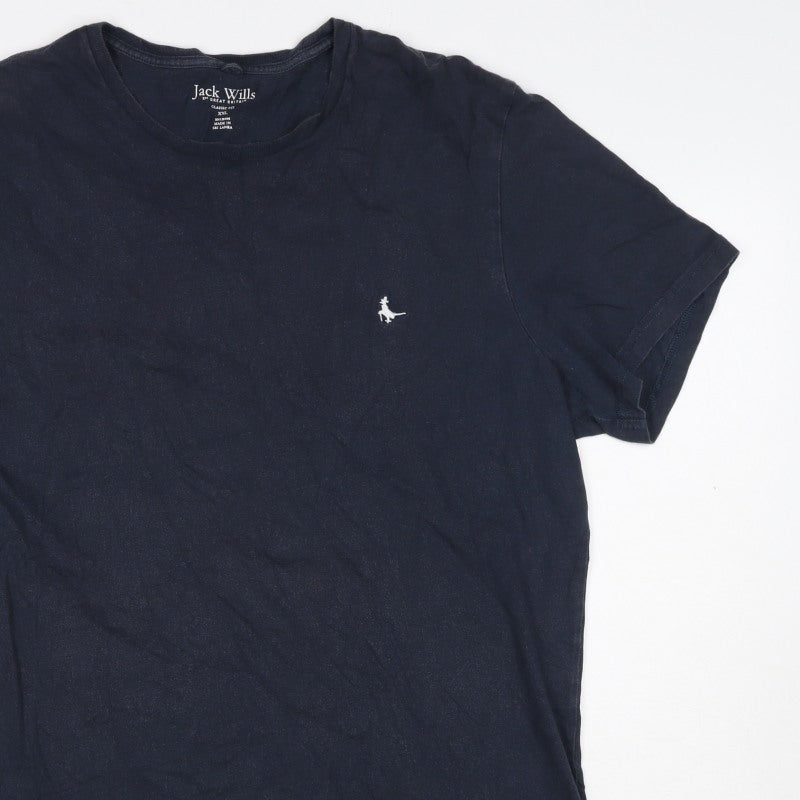 Jack Wills Men’s Blue 2XL Classic Fit Cotton Logo T-Shirt