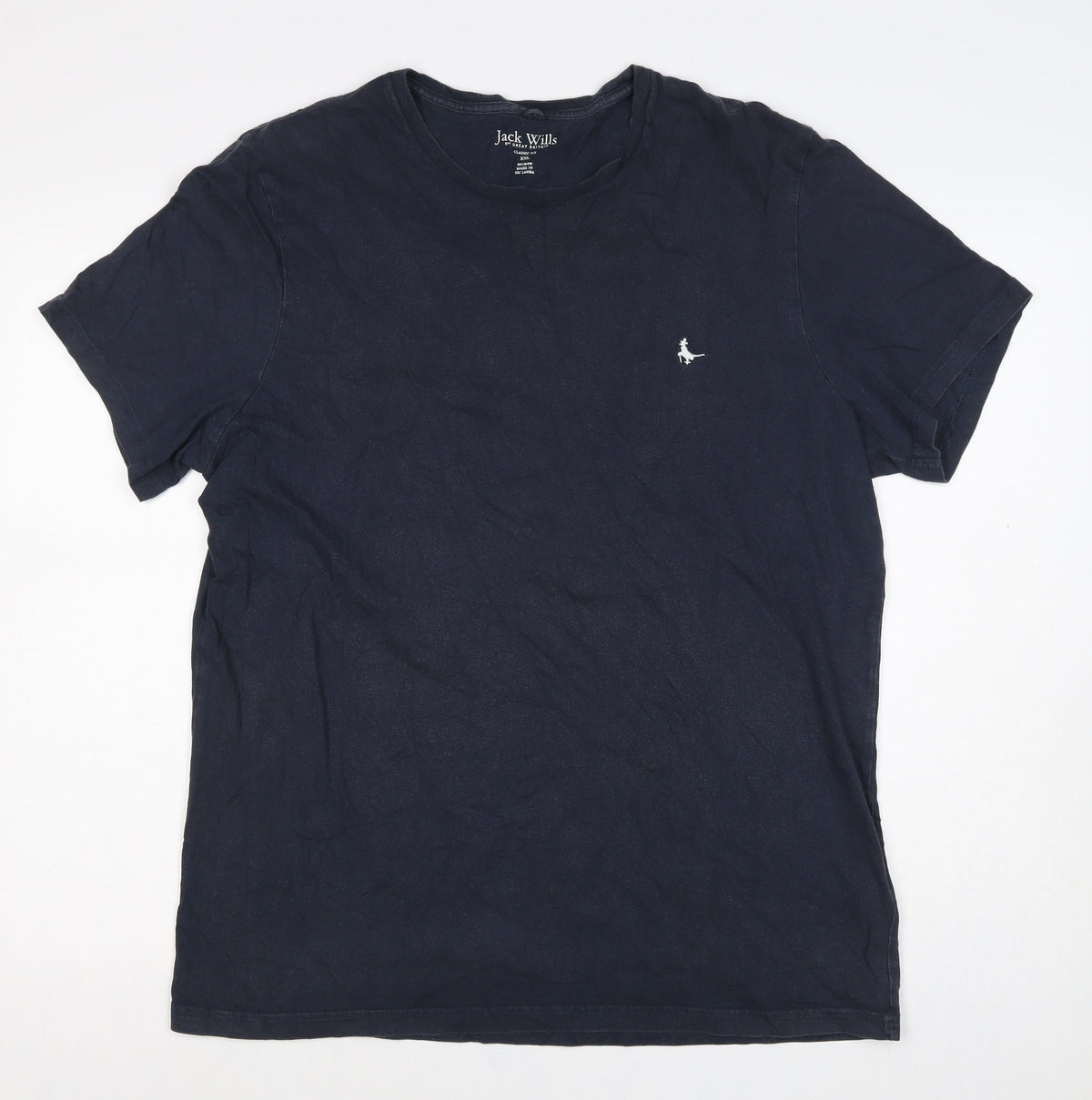Jack Wills Men’s Blue 2XL Classic Fit Cotton Logo T-Shirt
