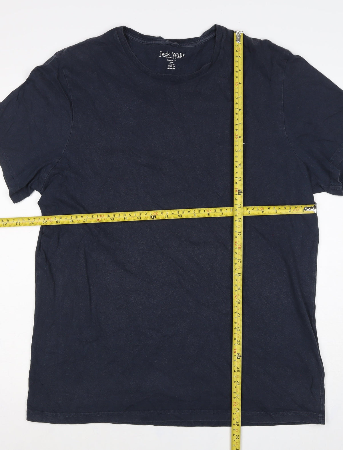 Jack Wills Men’s Blue 2XL Classic Fit Cotton Logo T-Shirt
