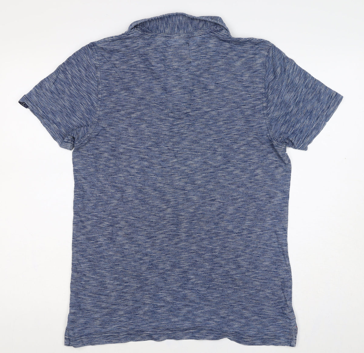 Joules Mens Blue Striped Cotton Nautical Short Sleeve Polo Shirt S
