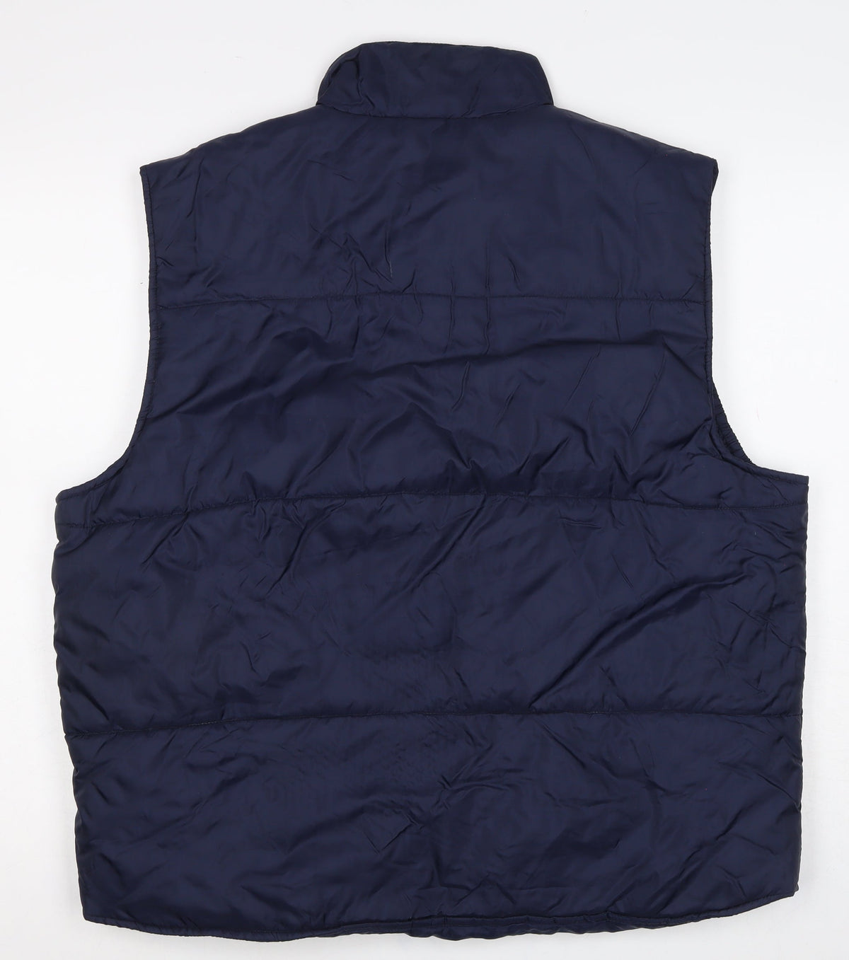 C&A Men’s Navy Blue M Padded Bodywarmer Quilted Snap Waistcoat