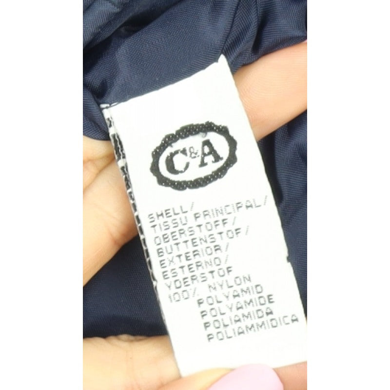 C&A Men’s Navy Blue M Padded Bodywarmer Quilted Snap Waistcoat