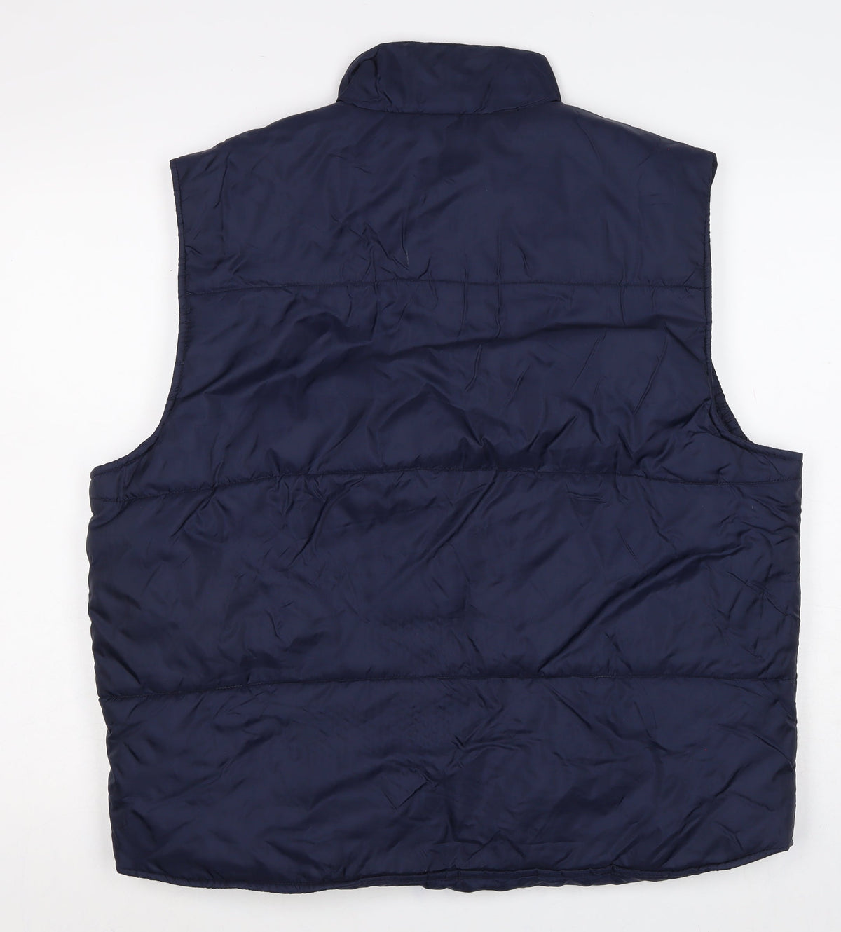 C&A Men’s Navy Blue M Padded Bodywarmer Quilted Snap Waistcoat