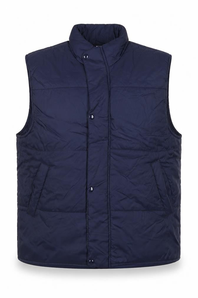 C&A Men’s Navy Blue M Padded Bodywarmer Quilted Snap Waistcoat