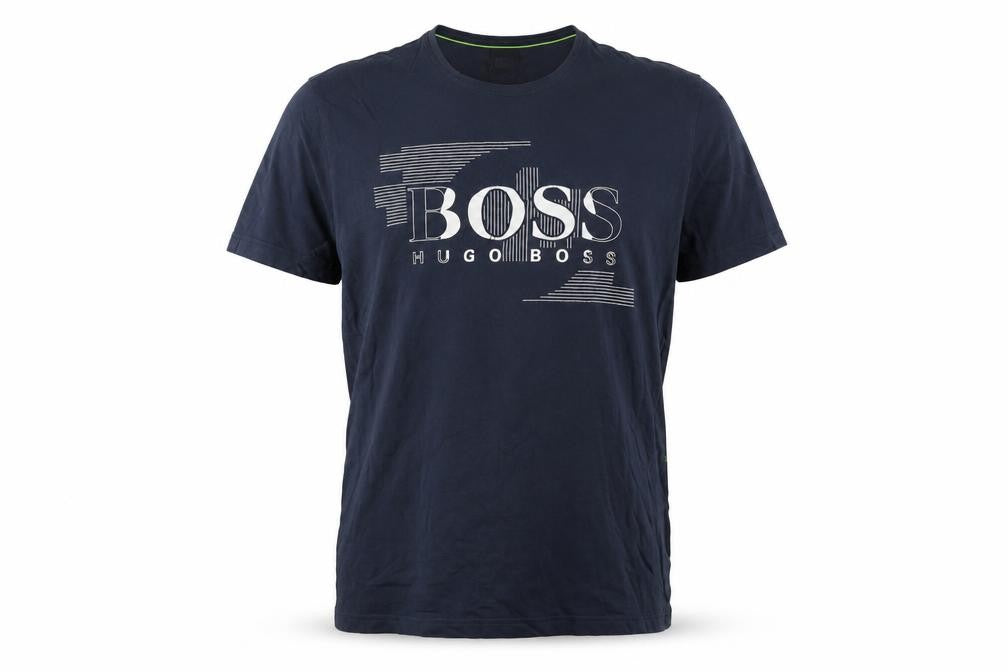 Hugo Boss Men’s Navy Blue M Regular Fit Logo Graphic Cotton T-Shirt