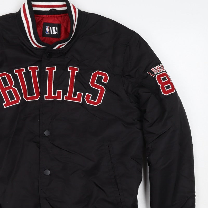 NBA Chicago Bulls Men’s Black XS Varsity Bomber Jacket Padded