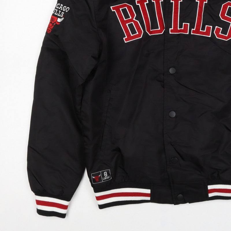 NBA Chicago Bulls Men’s Black XS Varsity Bomber Jacket Padded