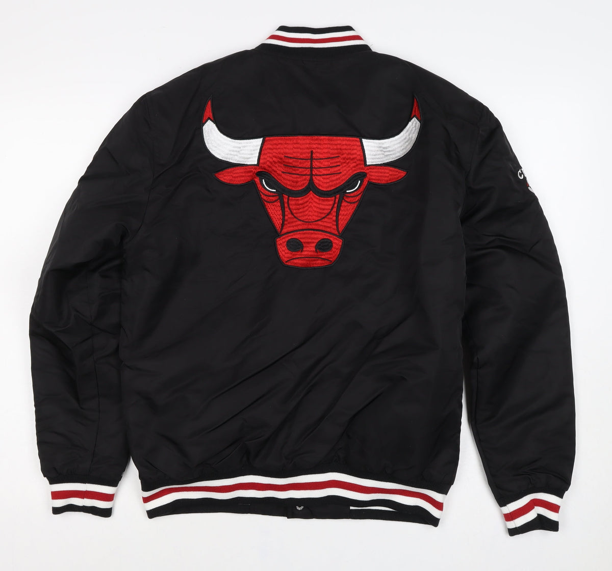 NBA Chicago Bulls Men’s Black XS Varsity Bomber Jacket Padded