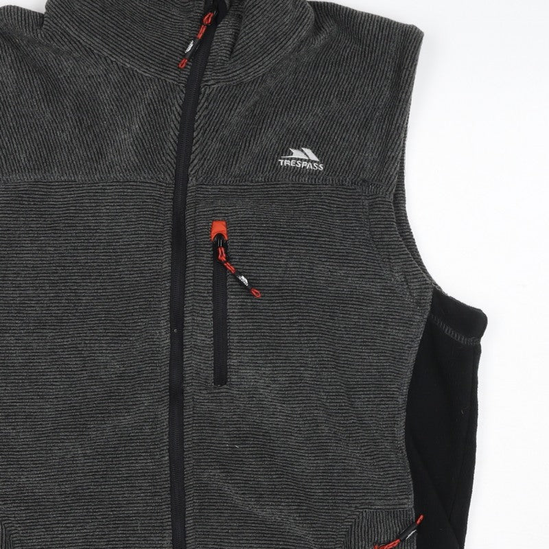 Trespass Men's Grey L AT300 Fleece Full Zip Outdoor Waistcoat