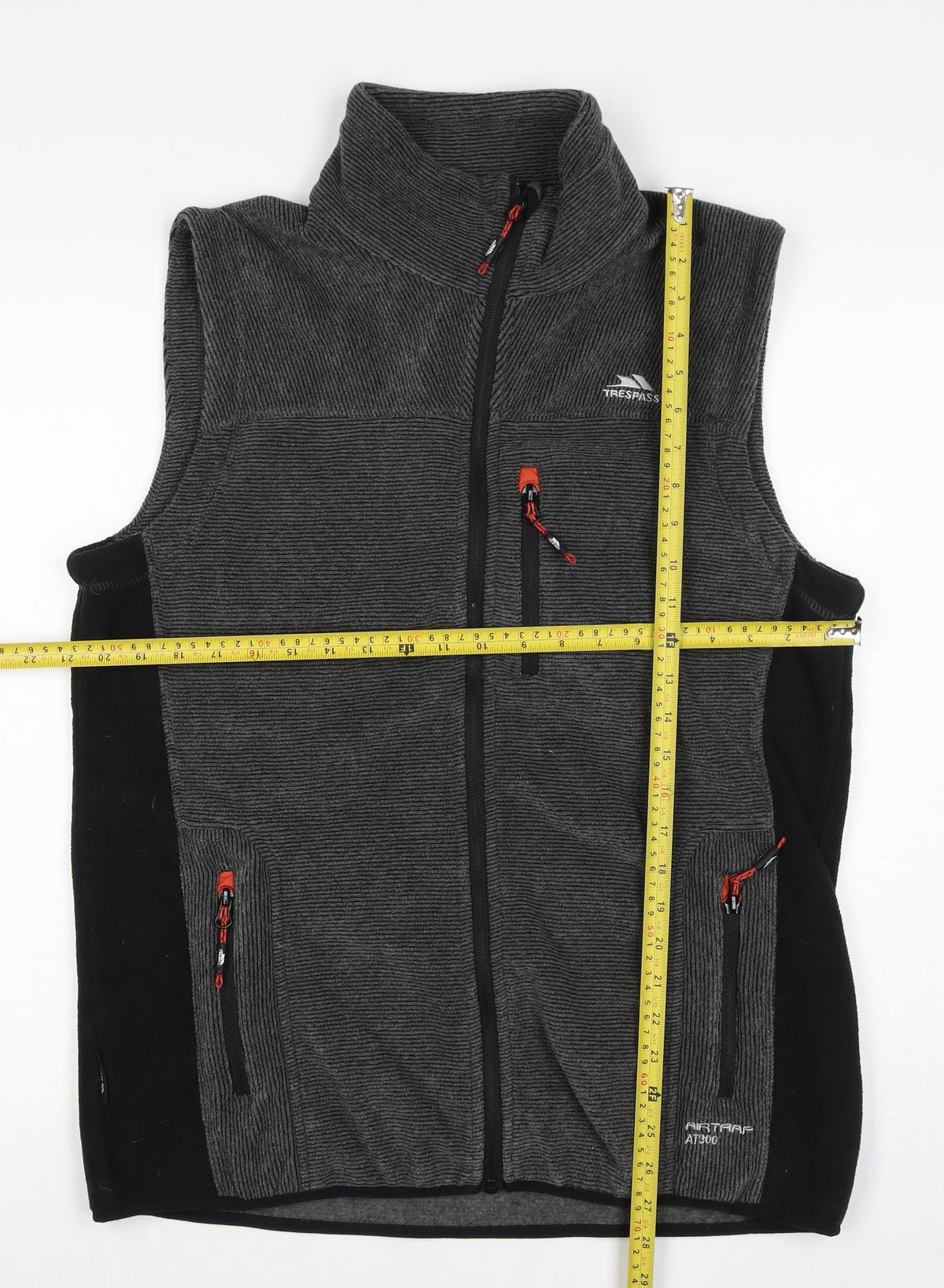 Trespass Men's Grey L AT300 Fleece Full Zip Outdoor Waistcoat