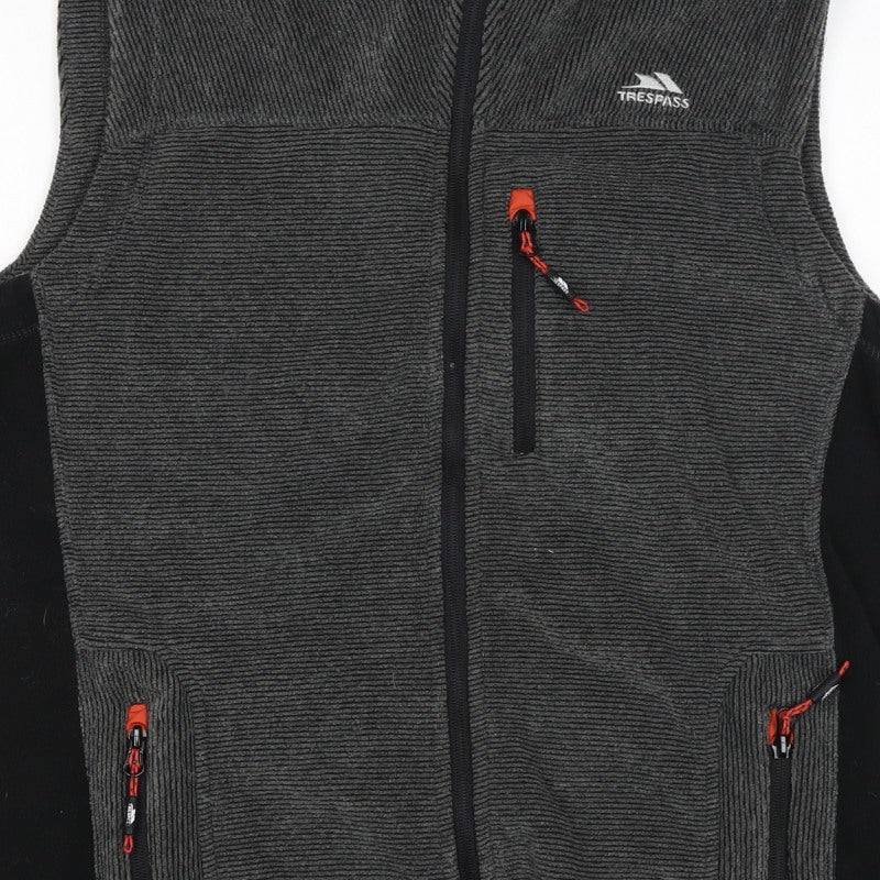 Trespass Men's Grey L AT300 Fleece Full Zip Outdoor Waistcoat
