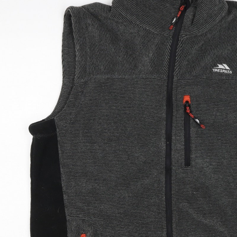 Trespass Men's Grey L AT300 Fleece Full Zip Outdoor Waistcoat