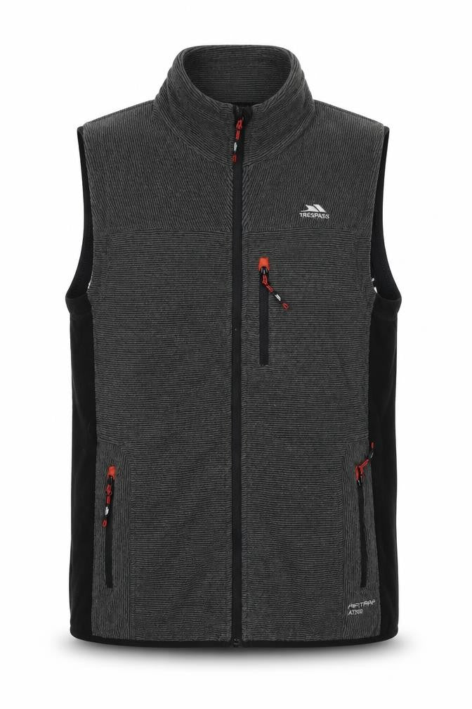 Trespass Men's Grey L AT300 Fleece Full Zip Outdoor Waistcoat